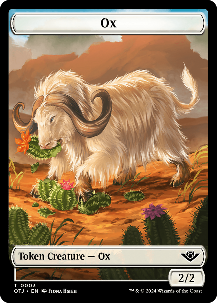 Ox // Plot Double-Sided Token [Outlaws of Thunder Junction Tokens] | The Gaming-Verse