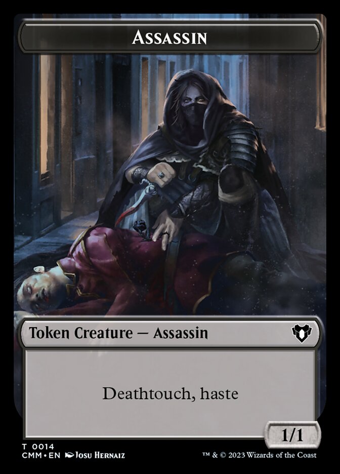 Treasure // Assassin Double-Sided Token [Commander Masters Tokens] | The Gaming-Verse