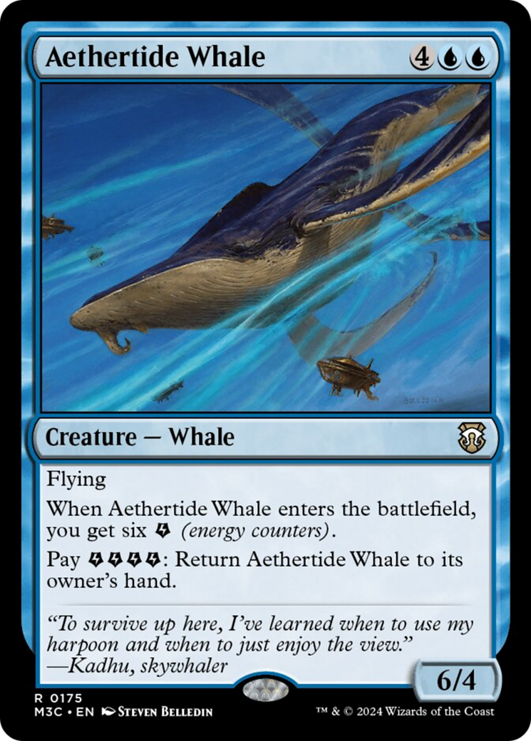 Aethertide Whale (Ripple Foil) [Modern Horizons 3 Commander] | The Gaming-Verse