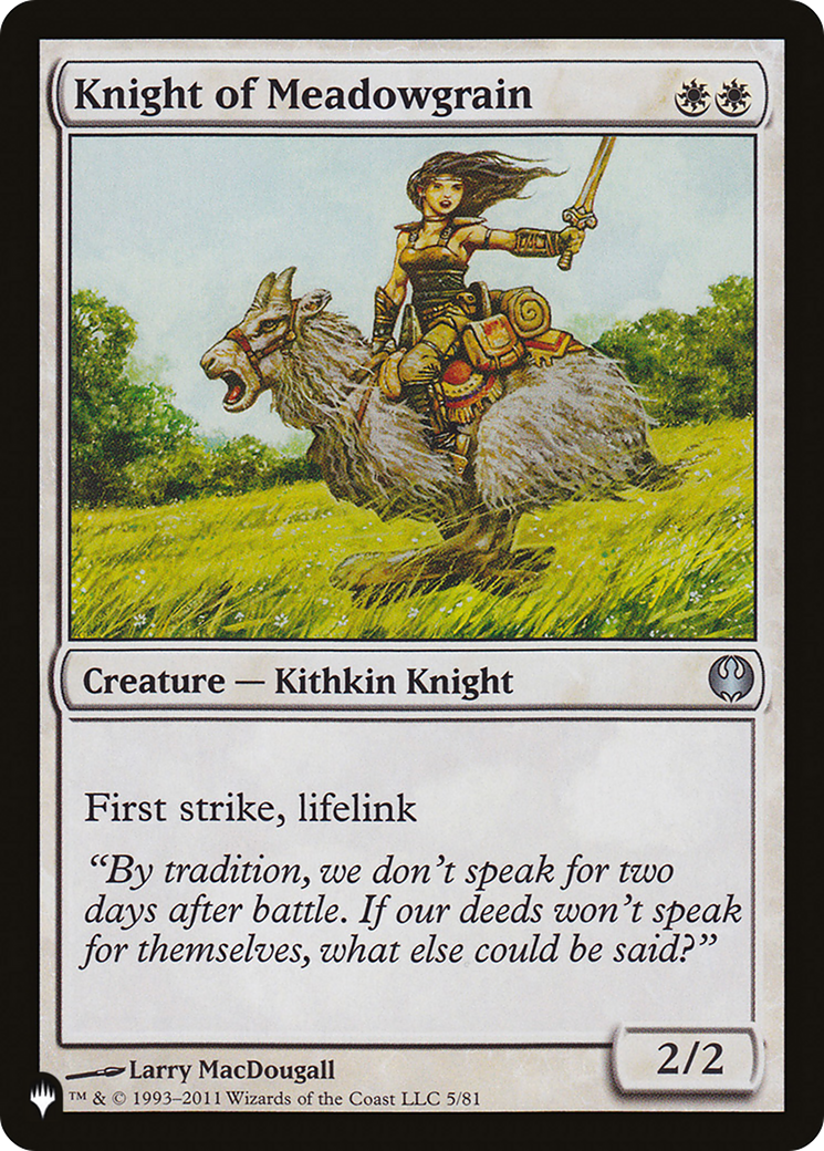 Knight of Meadowgrain [The List Reprints] | The Gaming-Verse