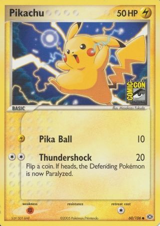 Pikachu (60/106) (2005 San Diego Comic Con) [Miscellaneous Cards] | The Gaming-Verse