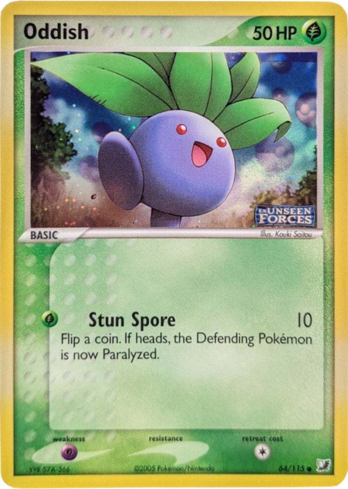 Oddish (64/115) (Stamped) [EX: Unseen Forces] | The Gaming-Verse