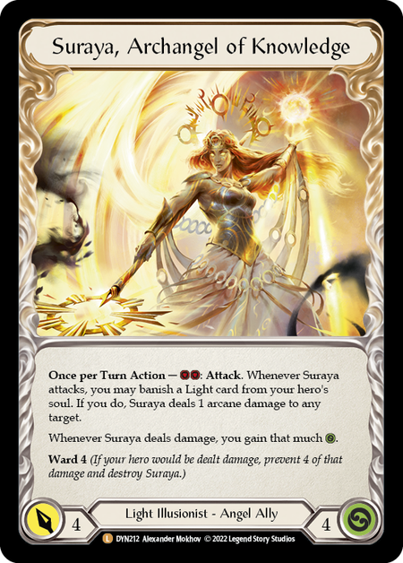 Invoke Suraya // Suraya, Archangel of Knowledge [DYN212] (Dynasty)  Rainbow Foil | The Gaming-Verse