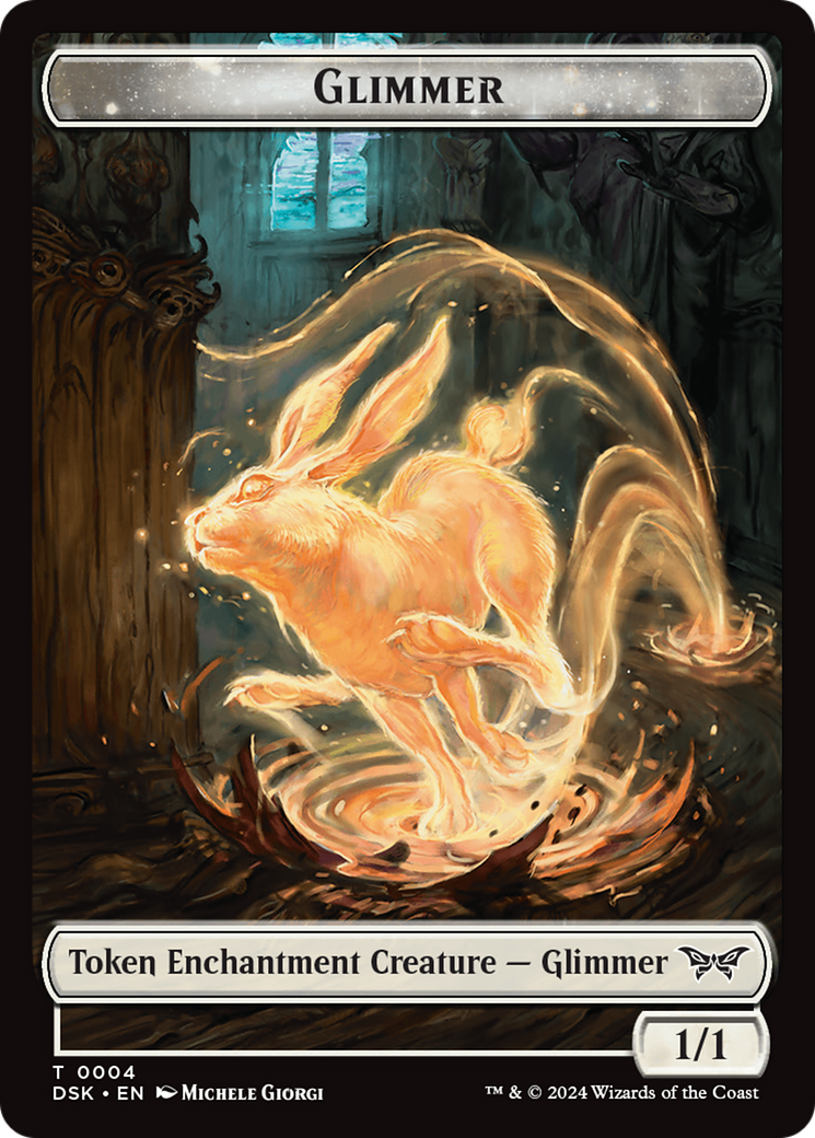 Glimmer Token [Duskmourn: House of Horror Tokens] | The Gaming-Verse