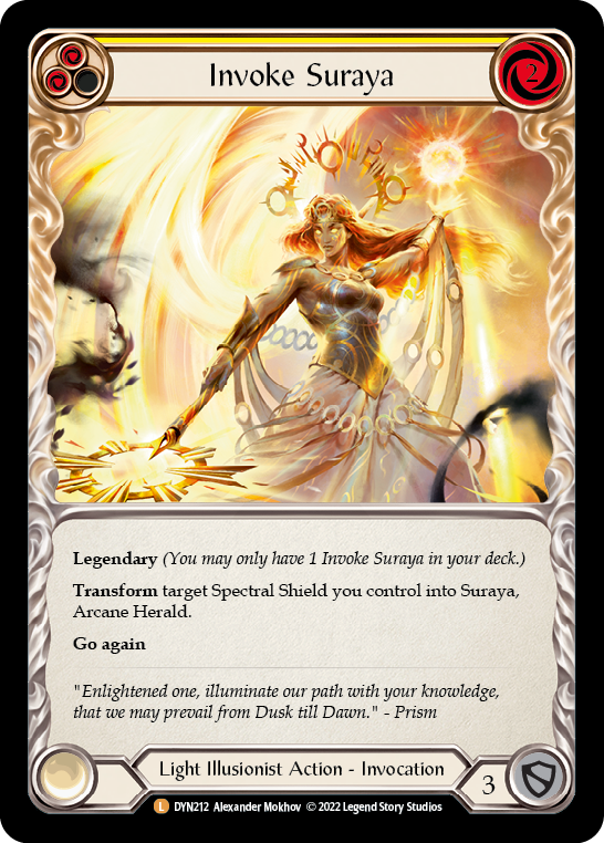 Invoke Suraya // Suraya, Archangel of Knowledge [DYN212] (Dynasty)  Rainbow Foil | The Gaming-Verse