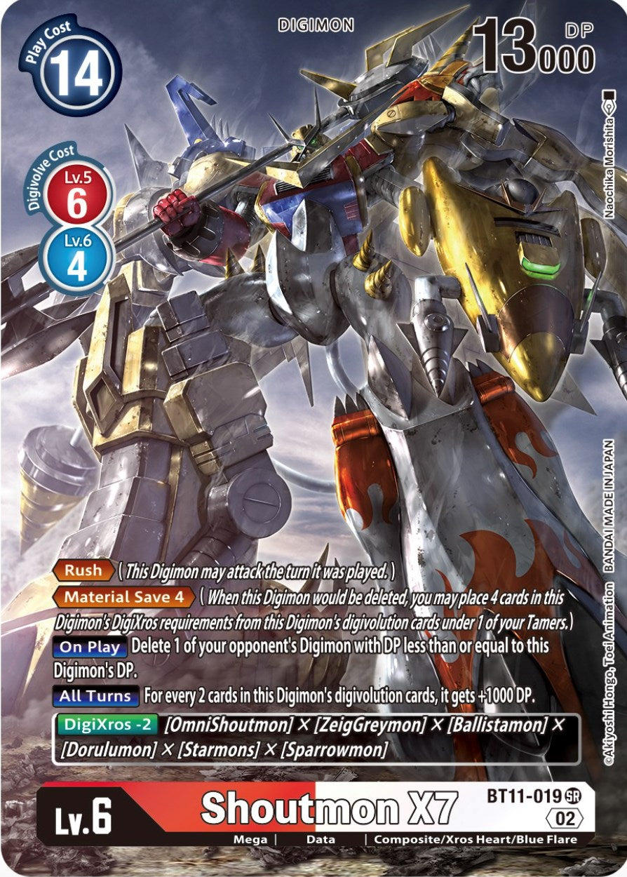 Shoutmon X7 [BT11-019] (Alternate Art) [Dimensional Phase] | The Gaming-Verse