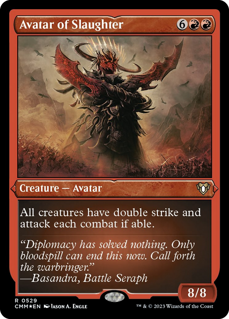 Avatar of Slaughter (Foil Etched) [Commander Masters] | The Gaming-Verse