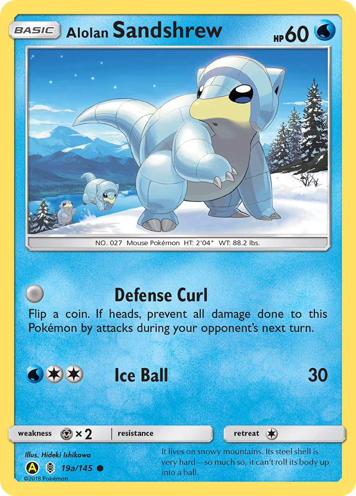 Alolan Sandshrew (19a/145) [Alternate Art Promos] | The Gaming-Verse