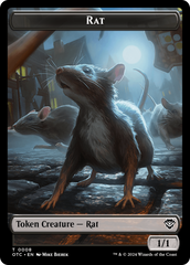 Rat // Blood Double-Sided Token [Outlaws of Thunder Junction Commander Tokens] | The Gaming-Verse