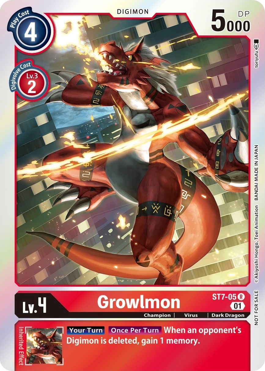 Growlmon [ST7-05] (Gen Con 2022) [Starter Deck: Gallantmon Promos] | The Gaming-Verse