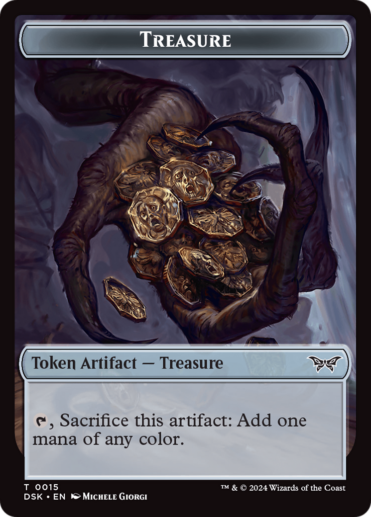 Shard // Treasure Double-Sided Token [Duskmourn: House of Horror Tokens] | The Gaming-Verse