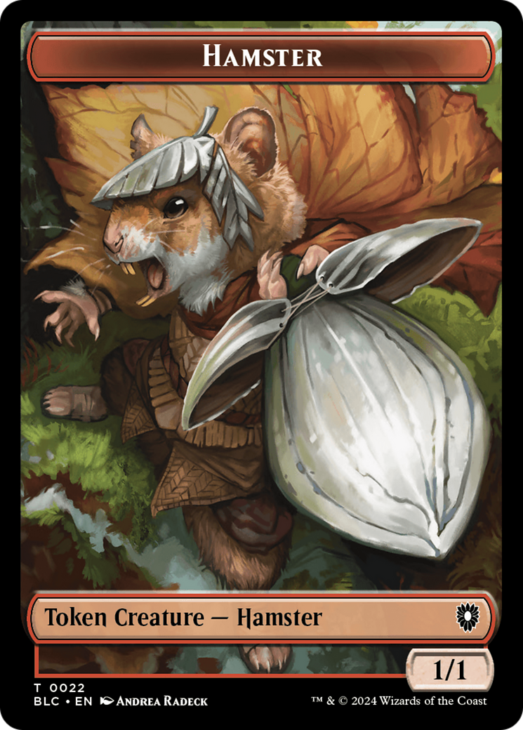 Hamster // Saproling Double-Sided Token [Bloomburrow Commander Tokens] | The Gaming-Verse