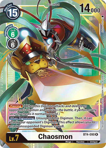 Chaosmon [BT4-090] (Alternate Art) [Great Legend] | The Gaming-Verse