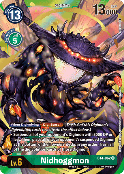 Nidhoggmon [BT4-062] (Alternate Art) [Great Legend] | The Gaming-Verse