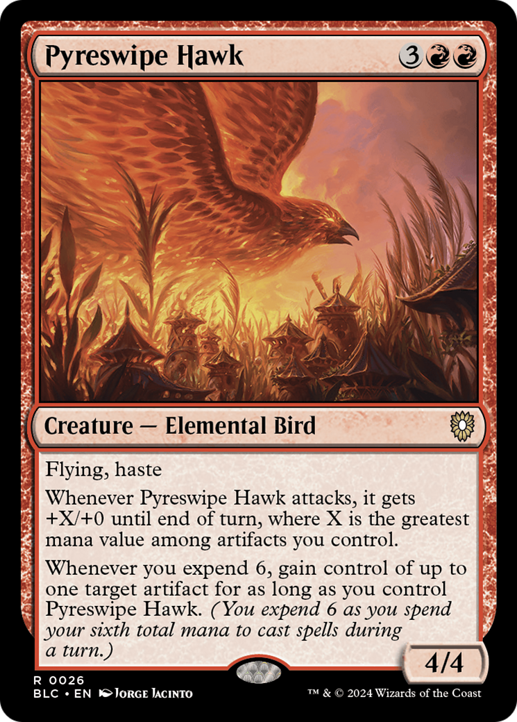 Pyreswipe Hawk [Bloomburrow Commander] | The Gaming-Verse