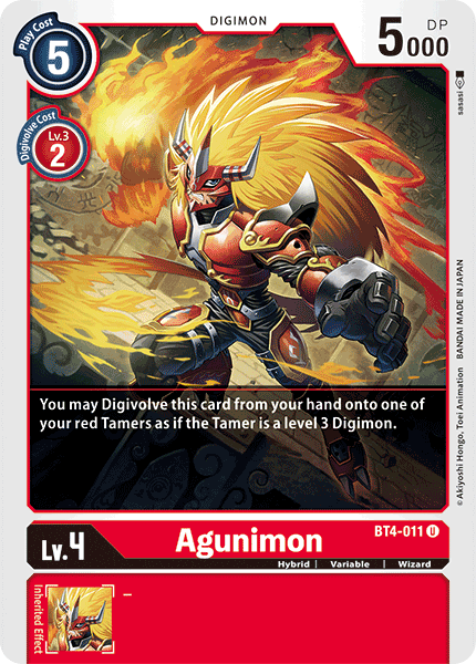 Agunimon [BT4-011] [Great Legend] | The Gaming-Verse