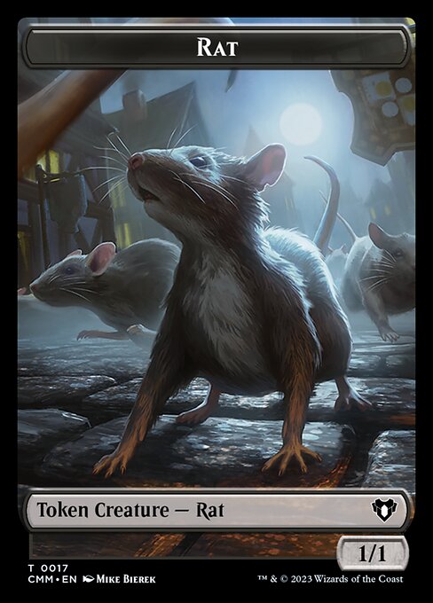 City's Blessing // Rat Double-Sided Token [Commander Masters Tokens] | The Gaming-Verse