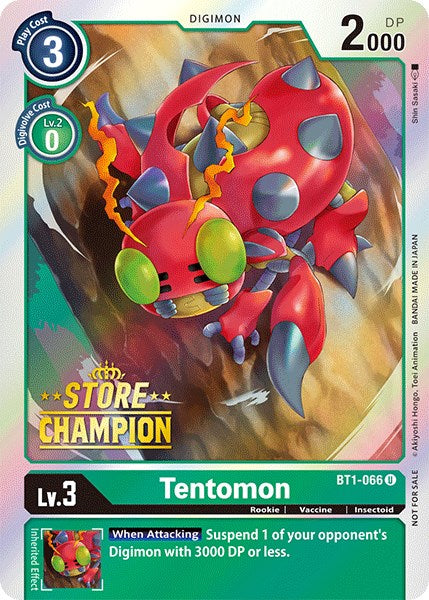 Tentomon [BT1-066] (Store Champion) [Release Special Booster Promos] | The Gaming-Verse