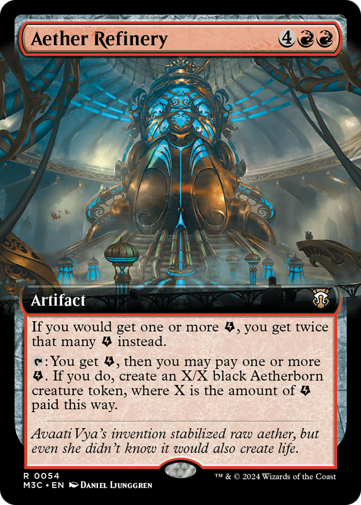 Aether Refinery (Extended Art) (Ripple Foil) [Modern Horizons 3 Commander] | The Gaming-Verse