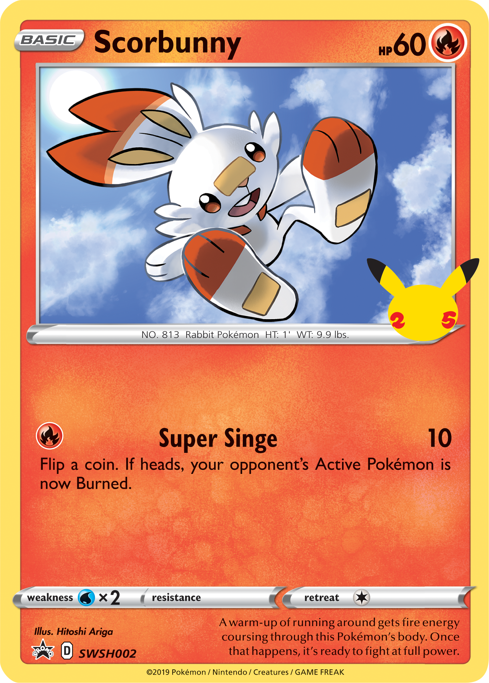 Scorbunny (SWSH002) (Jumbo Card) [First Partner Pack] | The Gaming-Verse