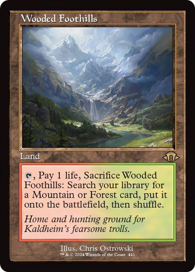 Wooded Foothills (Retro) [Modern Horizons 3] | The Gaming-Verse