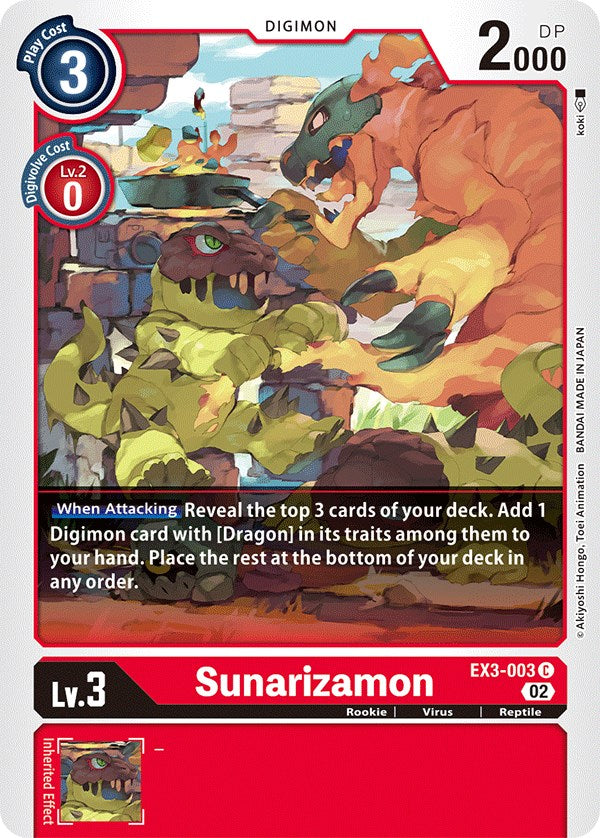 Sunarizamon [EX3-003] [Draconic Roar] | The Gaming-Verse