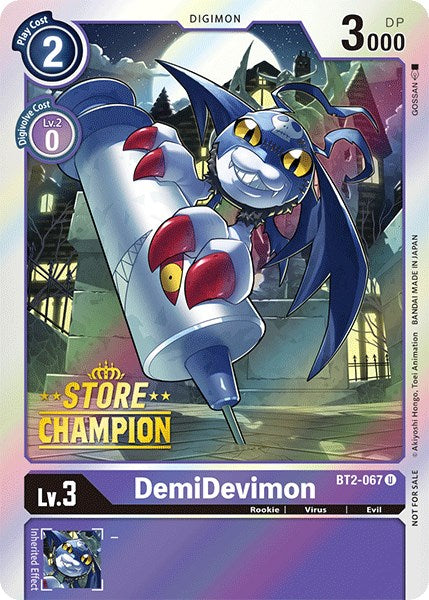 DemiDevimon [BT2-067] (Store Champion) [Release Special Booster Promos] | The Gaming-Verse