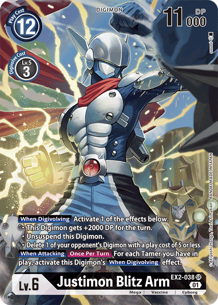 Justimon Blitz Arm [EX2-038] (Alternate Art) [Digital Hazard] | The Gaming-Verse