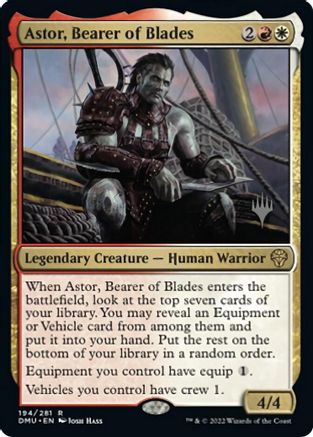 Astor, Bearer of Blades (Promo Pack) [Dominaria United Promos] | The Gaming-Verse