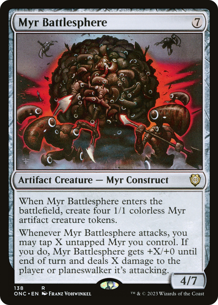 Myr Battlesphere [Phyrexia: All Will Be One Commander] | The Gaming-Verse