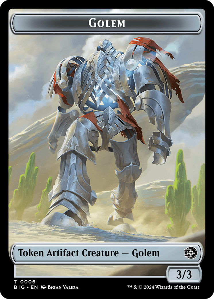 Golem Token [Outlaws of Thunder Junction: The Big Score Tokens] | The Gaming-Verse