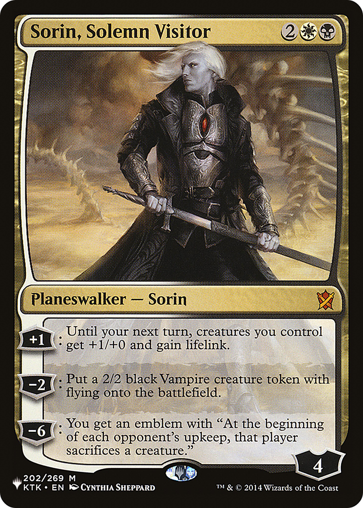 Sorin, Solemn Visitor [The List Reprints] | The Gaming-Verse