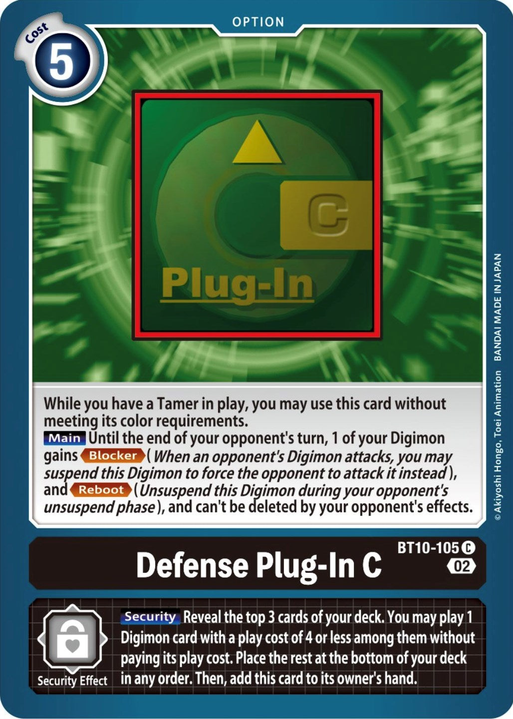 Defense Plug-In C [BT10-105] [Xros Encounter] | The Gaming-Verse