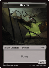 Demon // Manifest Double-Sided Token [Duskmourn: House of Horror Tokens] | The Gaming-Verse