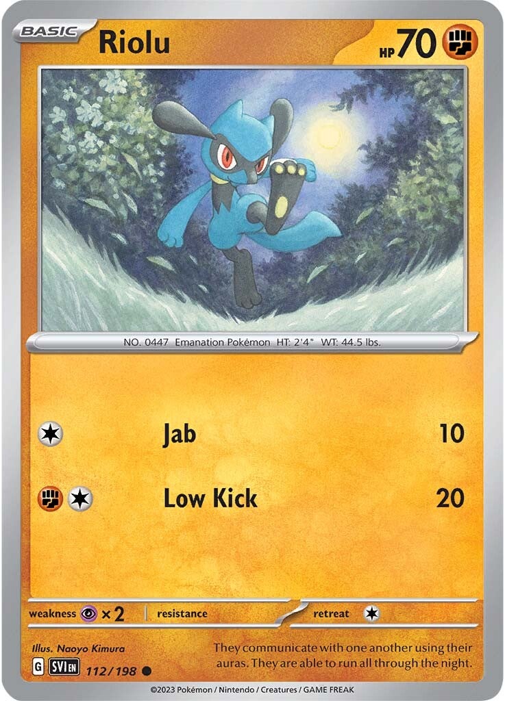 Riolu (112/198) [Scarlet & Violet: Base Set] | The Gaming-Verse