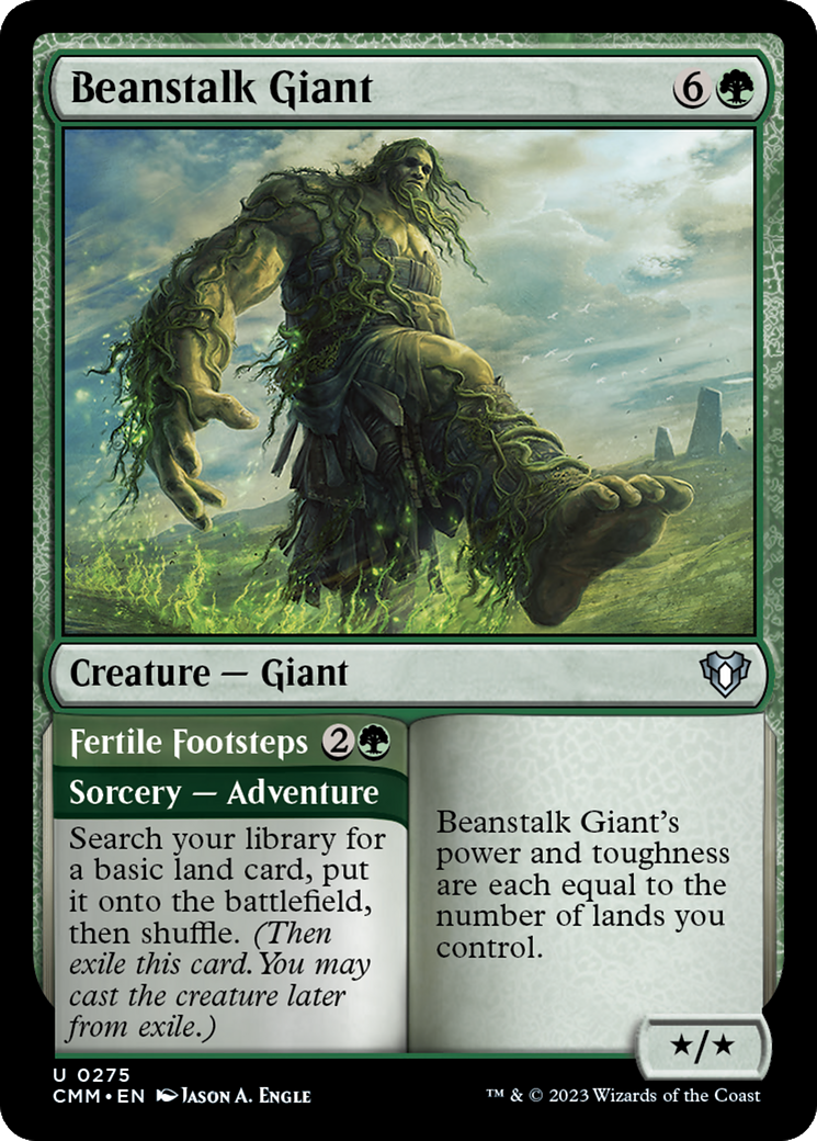 Beanstalk Giant // Fertile Footsteps [Commander Masters] | The Gaming-Verse