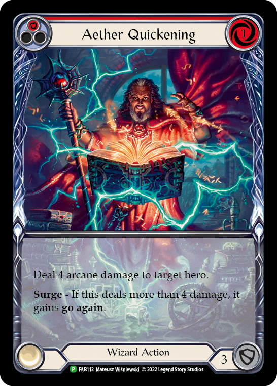 Aether Quickening (Red) [FAB112] (Promo)  Rainbow Foil | The Gaming-Verse