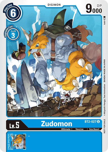 Zudomon [BT2-027] (Official Tournament Pack Vol.3) [Release Special Booster Promos] | The Gaming-Verse