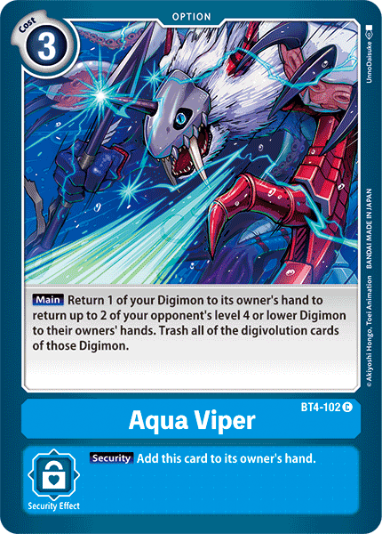 Aqua Viper [BT4-102] [Great Legend] | The Gaming-Verse