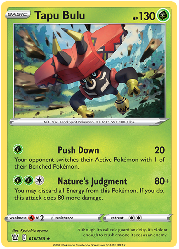 Tapu Bulu (016/163) (Theme Deck Exclusive) [Sword & Shield: Battle Styles] | The Gaming-Verse