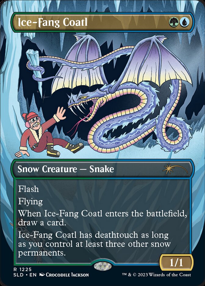 Ice-Fang Coatl (Borderless) [Secret Lair Drop Series] | The Gaming-Verse