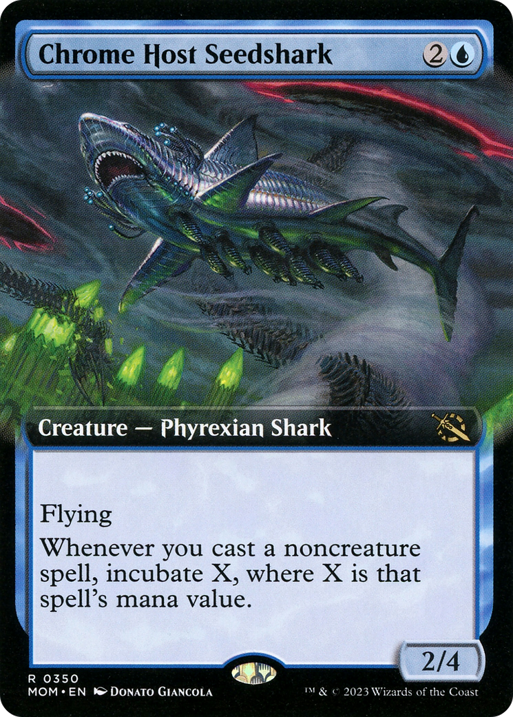 Chrome Host Seedshark (Extended Art) [March of the Machine] | The Gaming-Verse