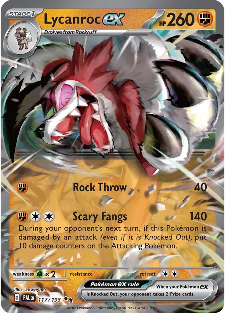 Lycanroc ex (117/193) [Scarlet & Violet: Paldea Evolved] | The Gaming-Verse