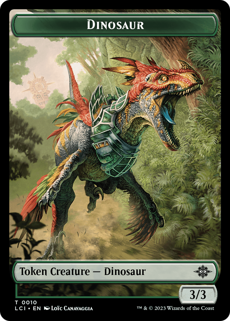 Dinosaur Token (0010) [The Lost Caverns of Ixalan Tokens] | The Gaming-Verse