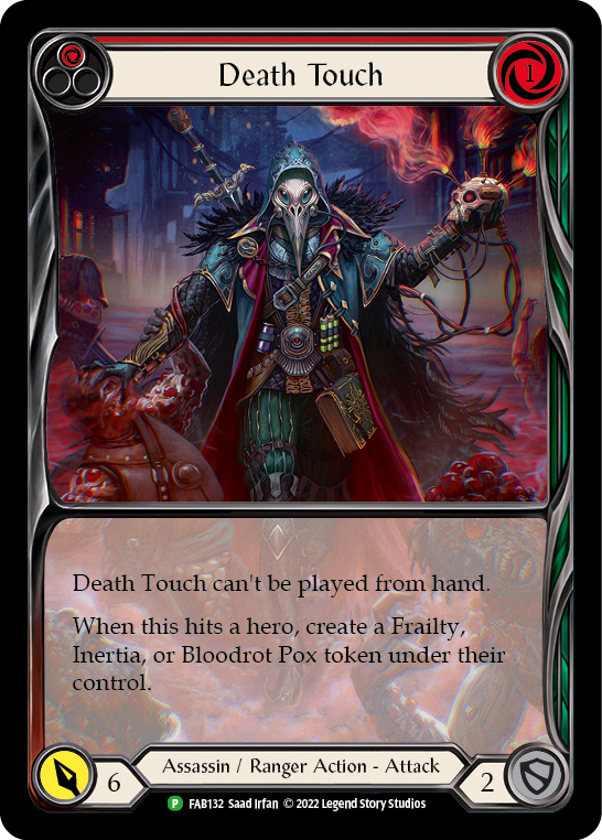 Death Touch (Red) [FAB132] (Promo)  Rainbow Foil | The Gaming-Verse