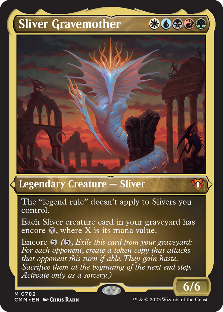 Sliver Gravemother (Display Commander) (Foil Etched) [Commander Masters] | The Gaming-Verse