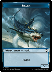 Ape // Shark Double-Sided Token [Outlaws of Thunder Junction Commander Tokens] | The Gaming-Verse