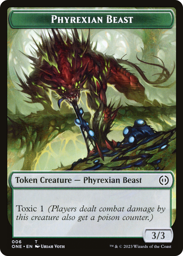 Phyrexian Beast Token [Phyrexia: All Will Be One Tokens] | The Gaming-Verse