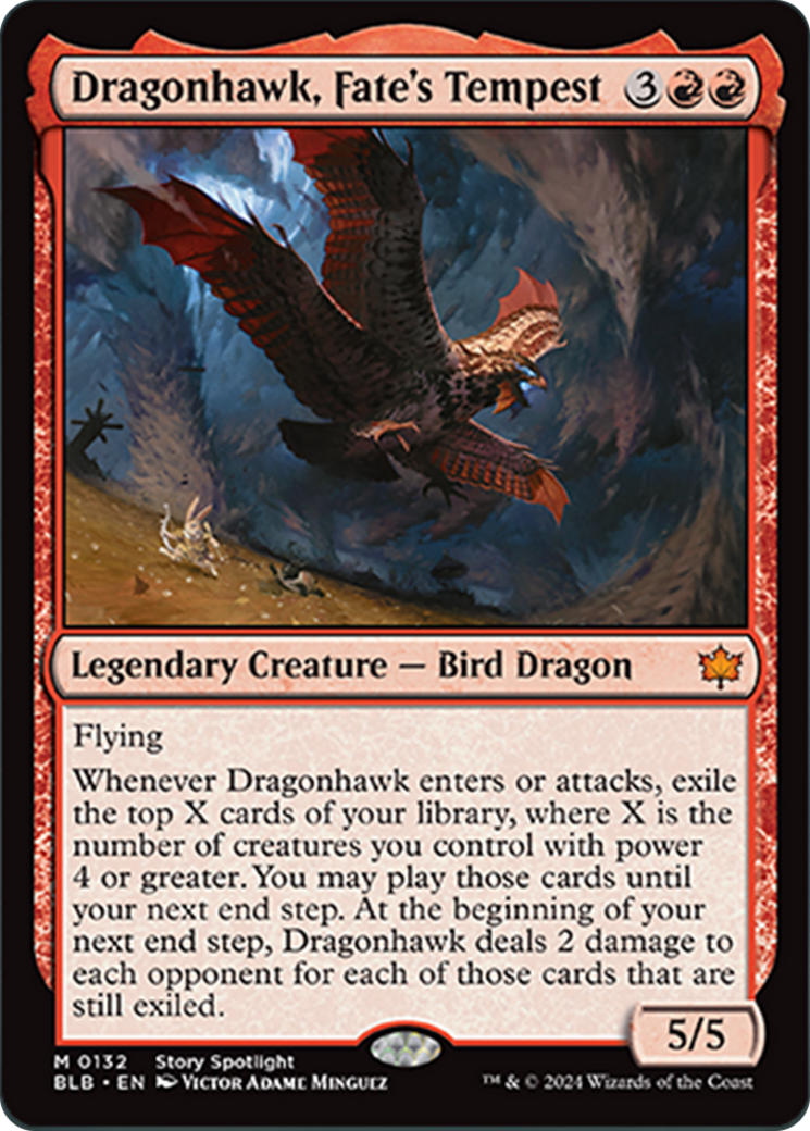 Dragonhawk, Fate's Tempest [Bloomburrow] | The Gaming-Verse