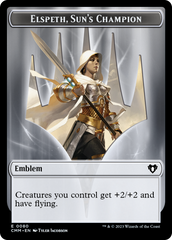 Elspeth, Sun's Champion Emblem // Copy (55) Double-Sided Token [Commander Masters Tokens] | The Gaming-Verse